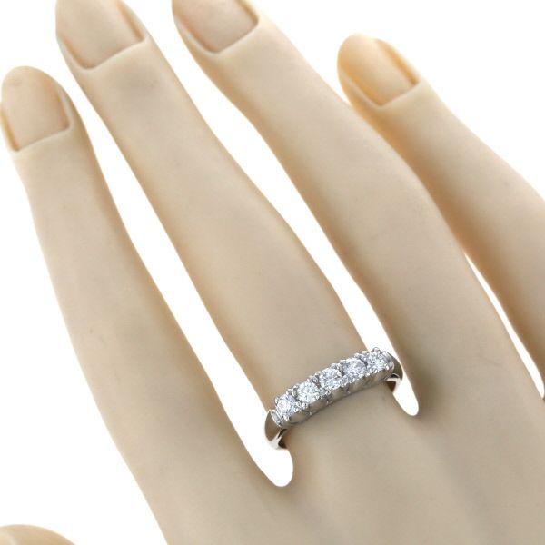 Pt900 プラチナ リング ダイヤモンド 0.51ct 5粒 ストレート