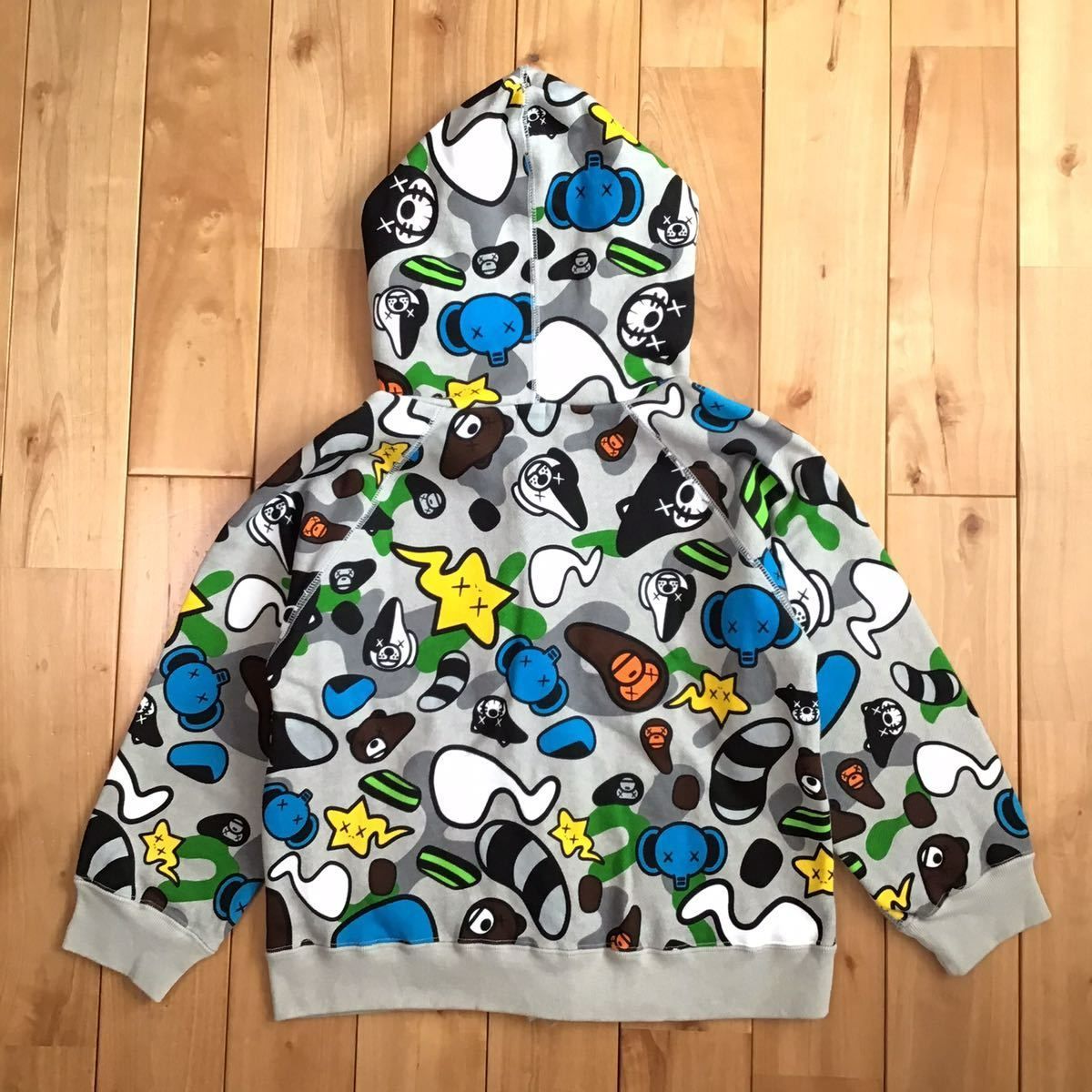 BAPE × KAWS MILO Animal Kingdom パーカー KIDS 120サイズ カウズ a bathing ape zip hoodie エイプ ベイプ アベイシングエイプ
