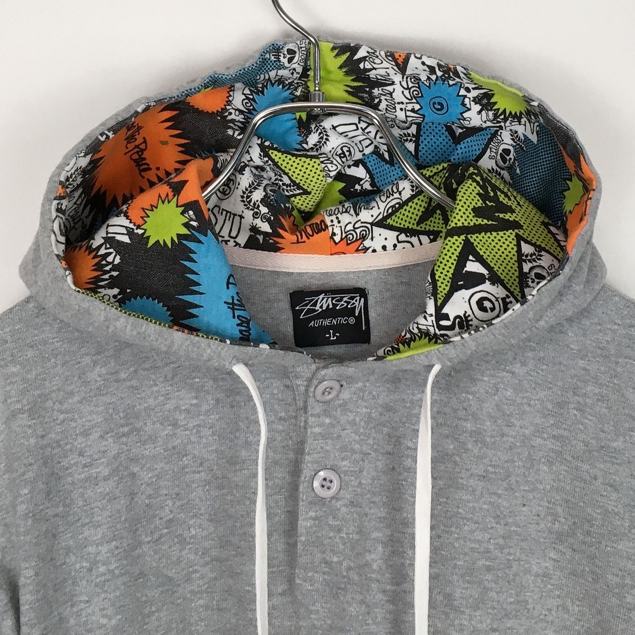 STUSSY ステューシー ポップバブル柄 半袖 スウェットパーカー - メルカリ