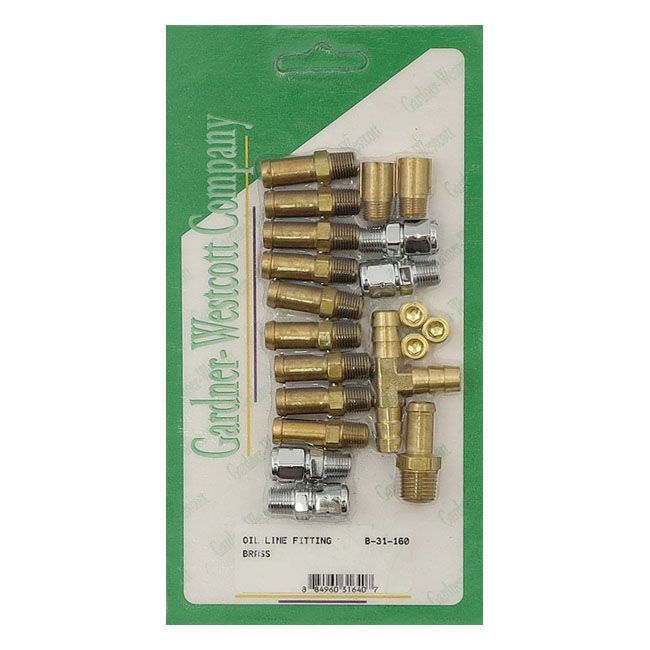 GARDNER-WESTCOTT oil pump line fitting kit. Brass | 905304