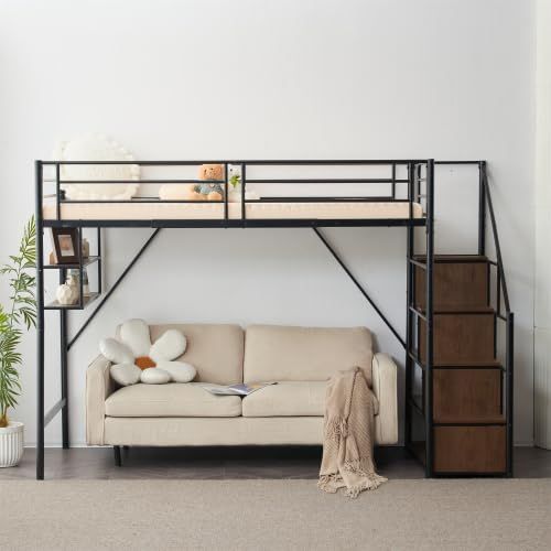 数量限定】ベッド 耐震 スチール 子供部屋 北欧風 木 シングルベッド