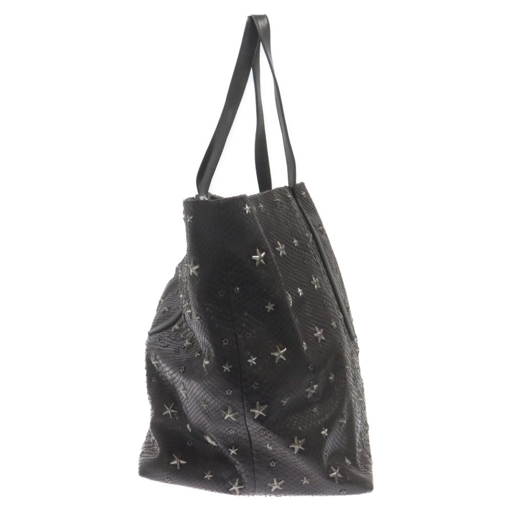 【美品】ジミーチュウ ピムリコ エンボス トートバッグ レザー ネイビー 大容量 未使用級✨ジミーチュウ ピムリコ レザー トートバッグ スター