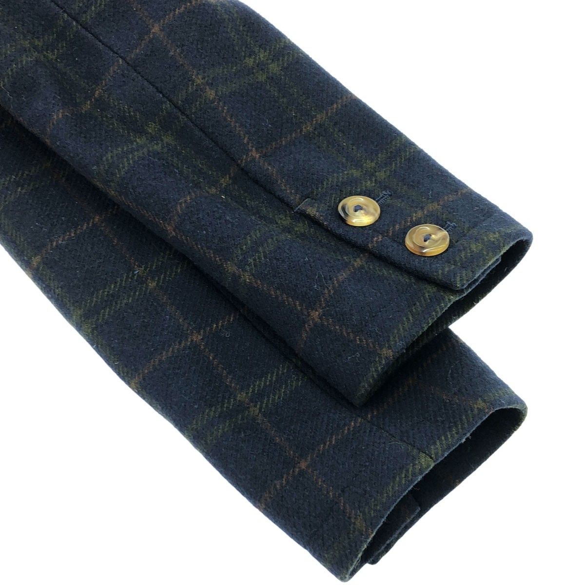 A.P.C アーペーセー ウールナイロンチェック柄ダブルジャケット