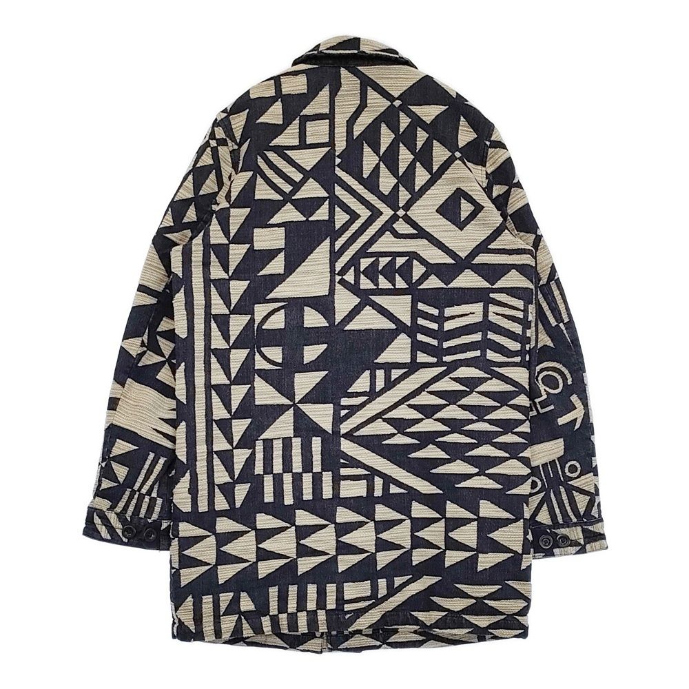 Paul Smith RED EAR 織生地 総柄コート 染物 サイズM ステン コート ネイビー ホワイト メンズ ポール スミス レッドイヤー 5-0920T