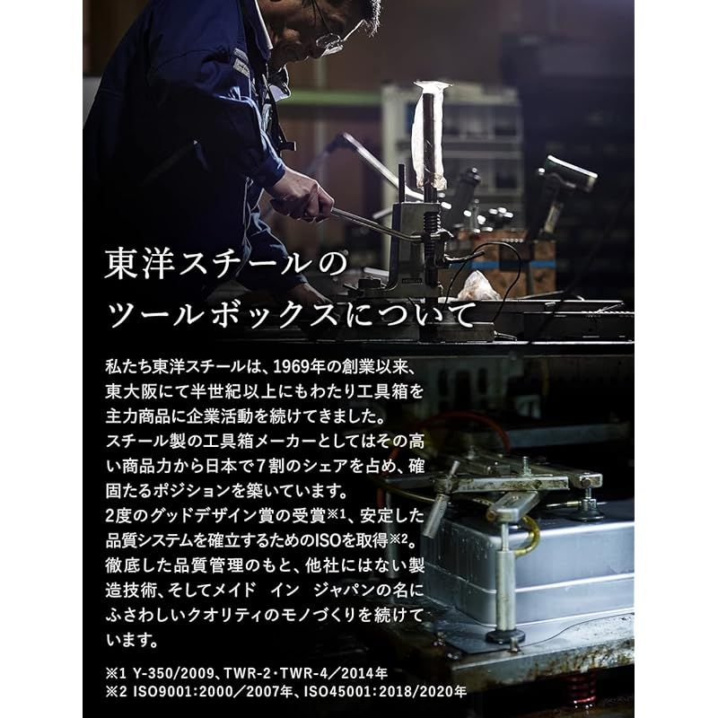 スチール製２段式工具箱