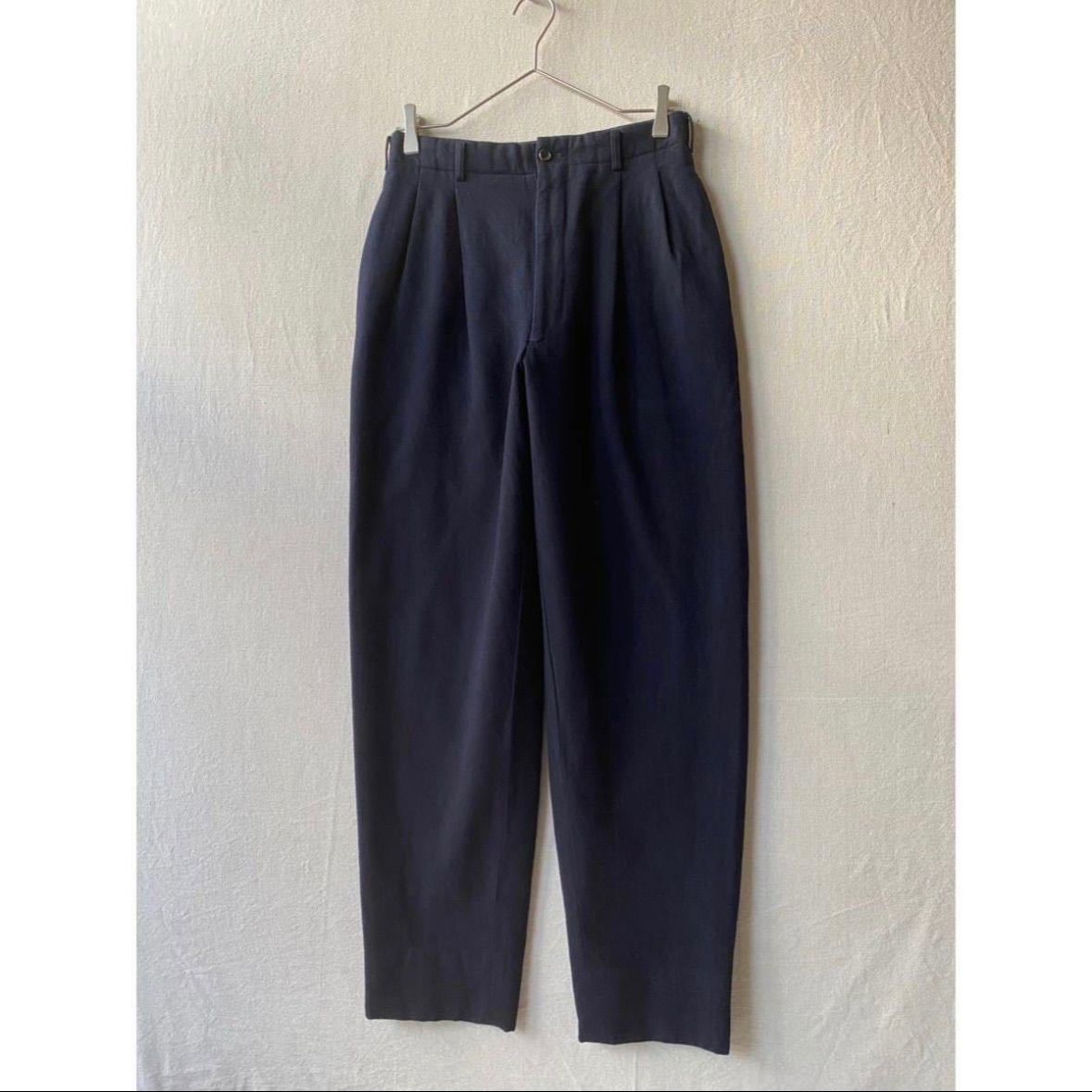 80's comme des garcons hommeウールスラックスネイビー 80's comme