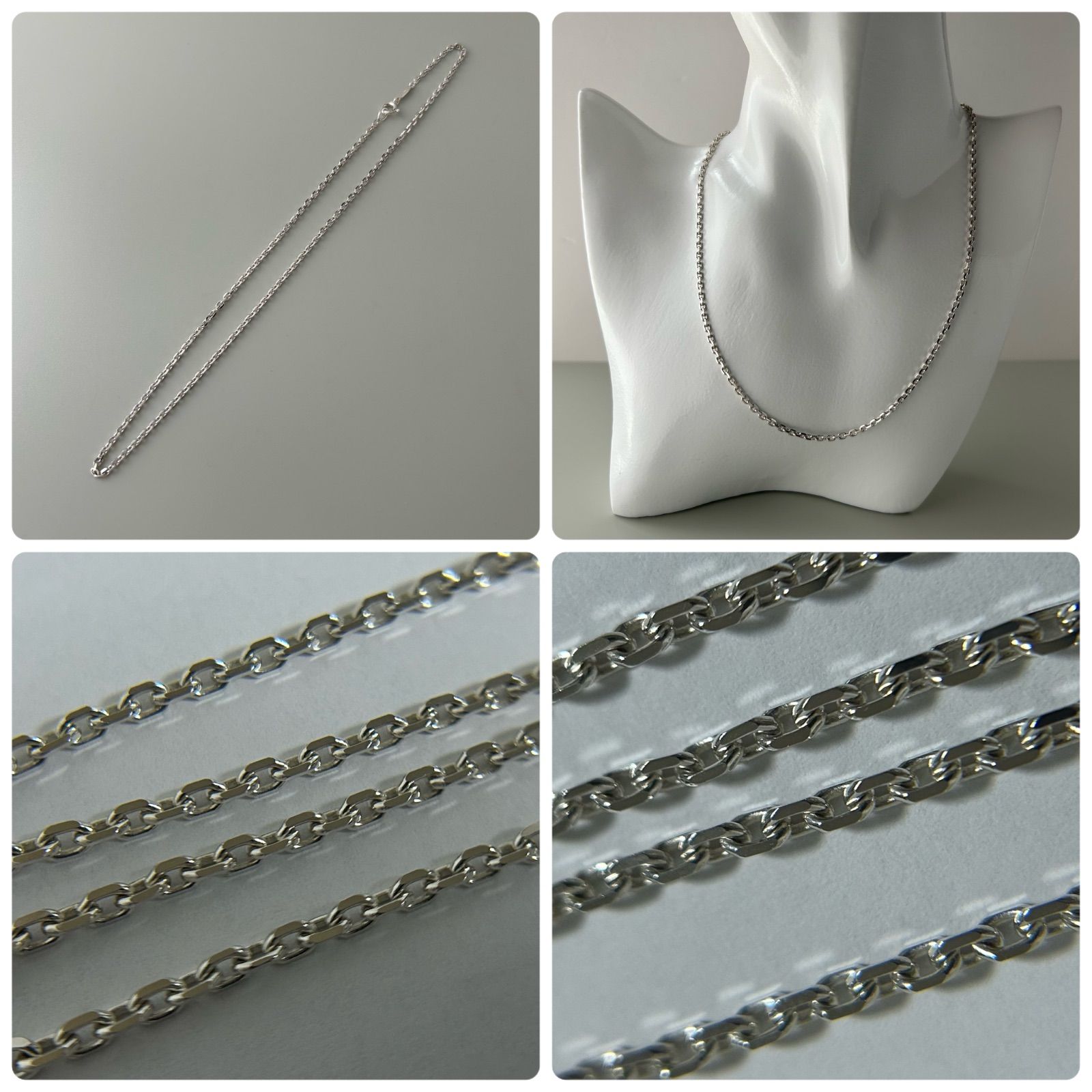 HERMES チェーンネックレス　50mm シルバー925 ビンテージ HERMES チェーンネックレス 50mm シルバー925 ビンテージ HERMES