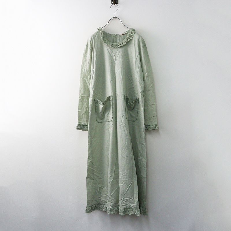 カネコイサオ ワンダフルワールド KANEKO ISAO WONDERUL WORLD ギンガムチェックピコフリルワンピース グリーン 2400014634907