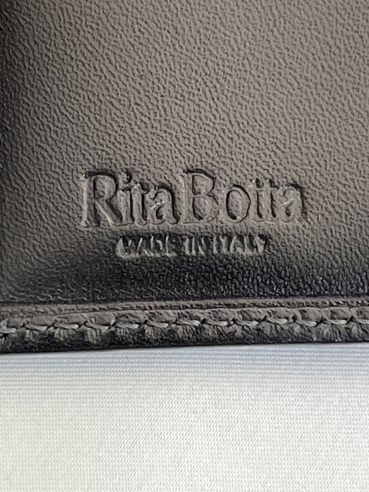 インテリア小物 本革/おしゃれ/RitaBotta(リタボッタ)折財布/黒