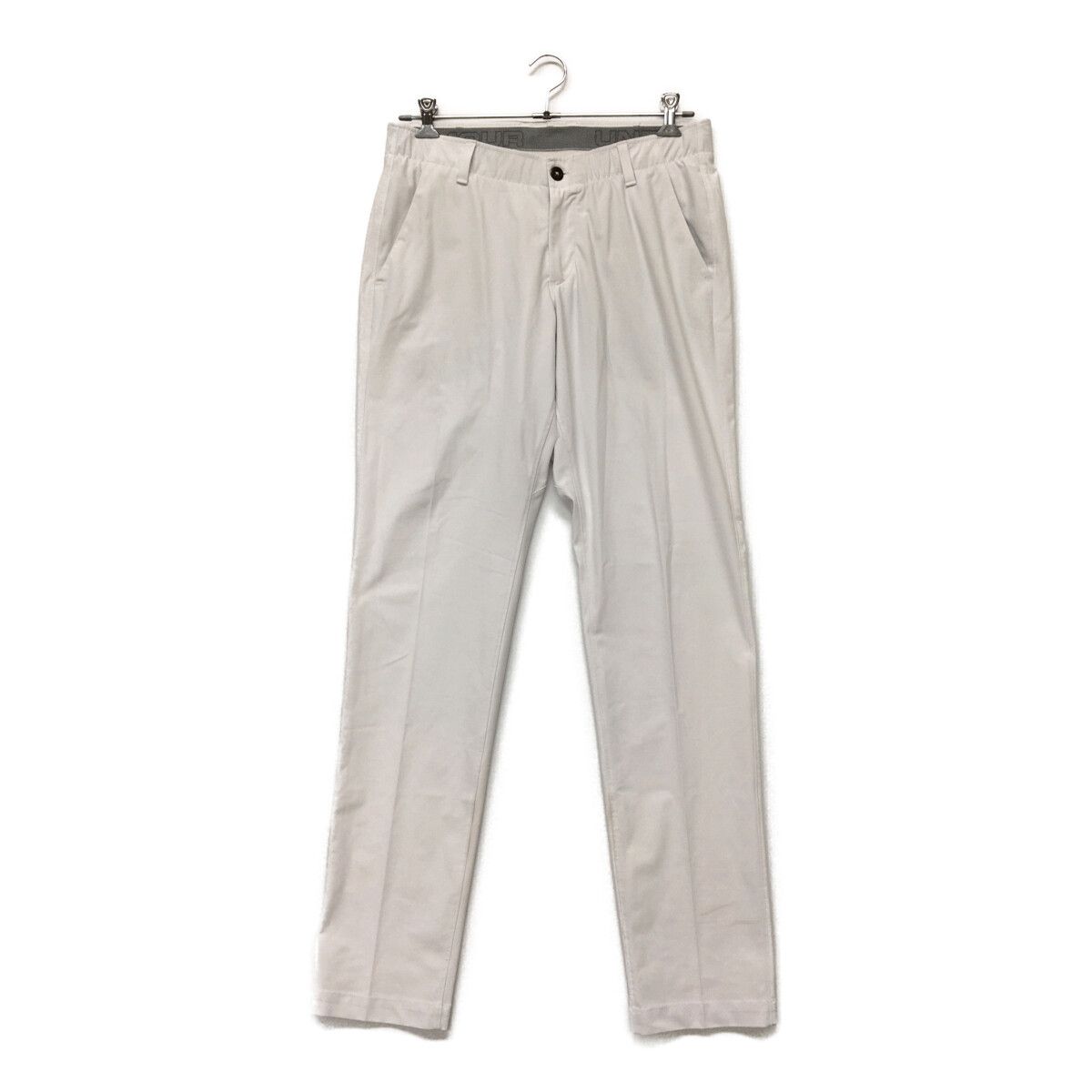 中古 メンズ アンダーアーマー UNDER ARMOUR パンツ 34インチ 白 ホワイト シンプル ストレッチ 春夏