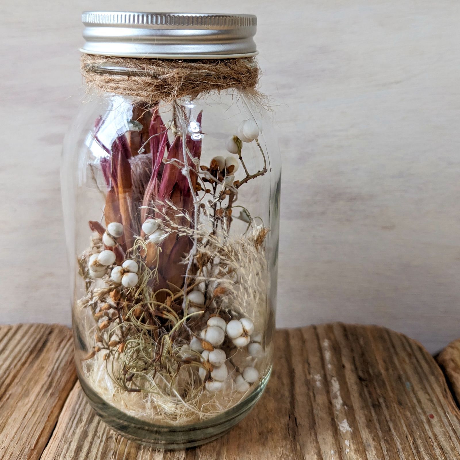 専用＊ Jumbo bottleドライフラワーボトル　 テトラゴナ Jumbo bottleドライフラワーボトル プロテア - メルカリ