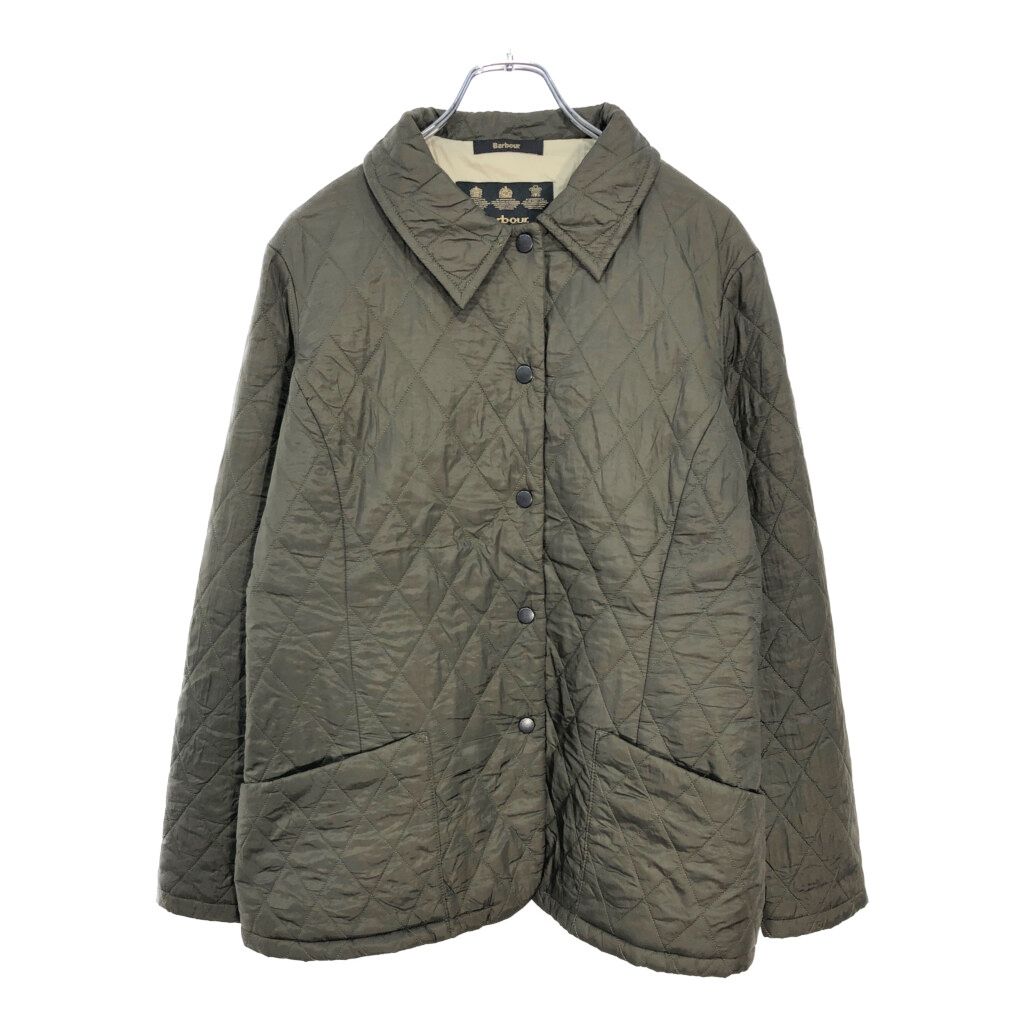 Barbour バブアー SHAPED F WEIGHT QUILT SHORT キルティングジャケット ブラウン レディース UK 16 古着 V5948