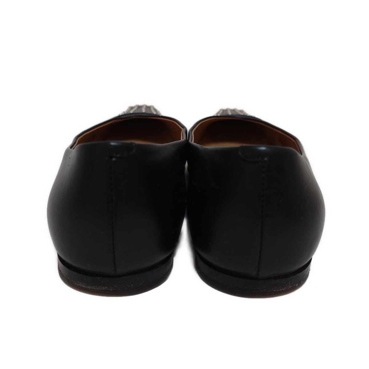 PELLICO スタッズ付き ブラック フラットシューズ