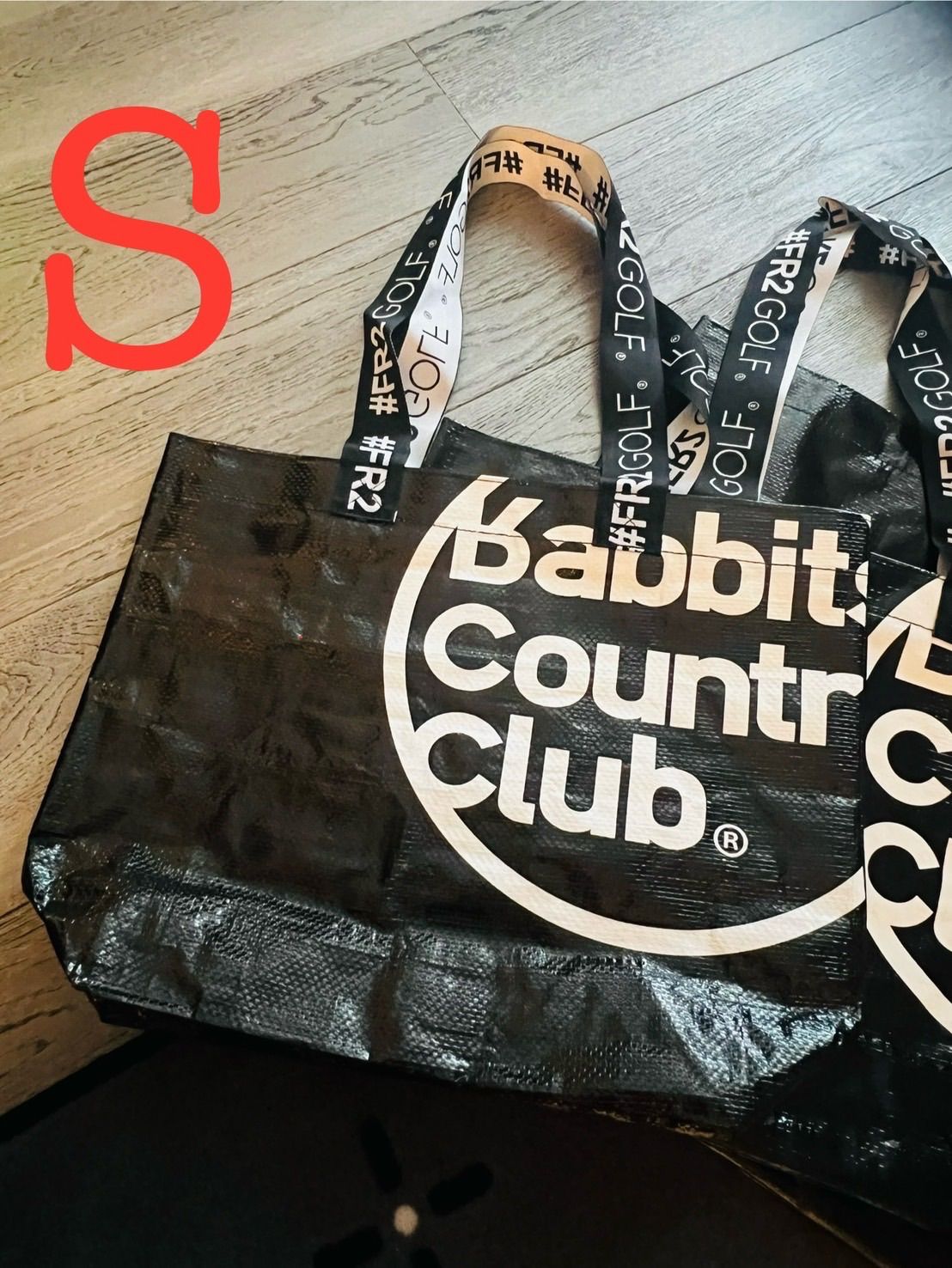 新品】沖縄 FR2 GOLF ゴルフ ショッピングトートバッグ Sサイズ 黒色