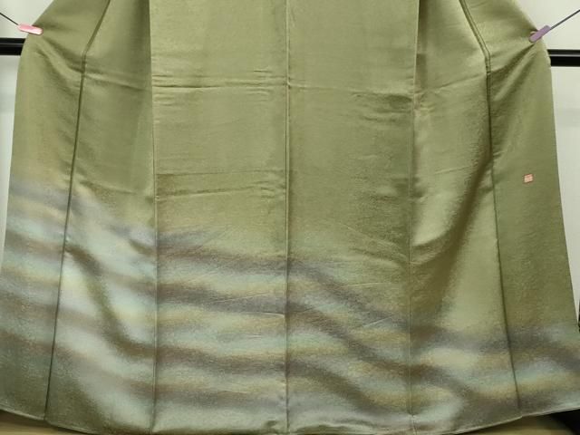 平和屋本店■極上　久保田一竹　幻の辻が花　訪問着　草花地紋　暈し染め　金通し地　さが美扱い　逸品　DZAA5958kh5 平和屋本店□極上 久保田一竹 幻の辻が花 訪問着 草花地紋 暈し染め 金