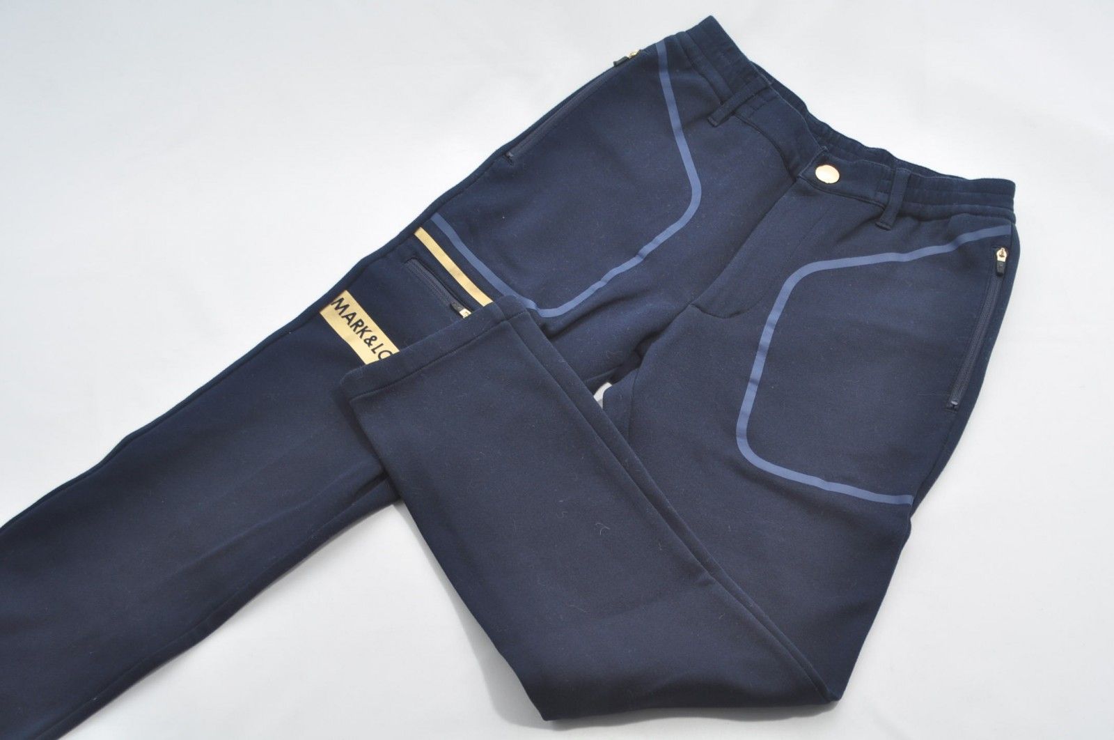【ラッピング不可】 中古 レディース マークアンドロナ MARK&LONA パンツ 36(S) 紺 7号～