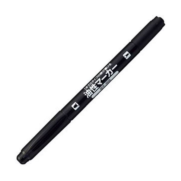 まとめ コクヨ 再生樹脂油性マーカーツイン細字 細 黒 PM-41D 1セット 10本 ×10セット