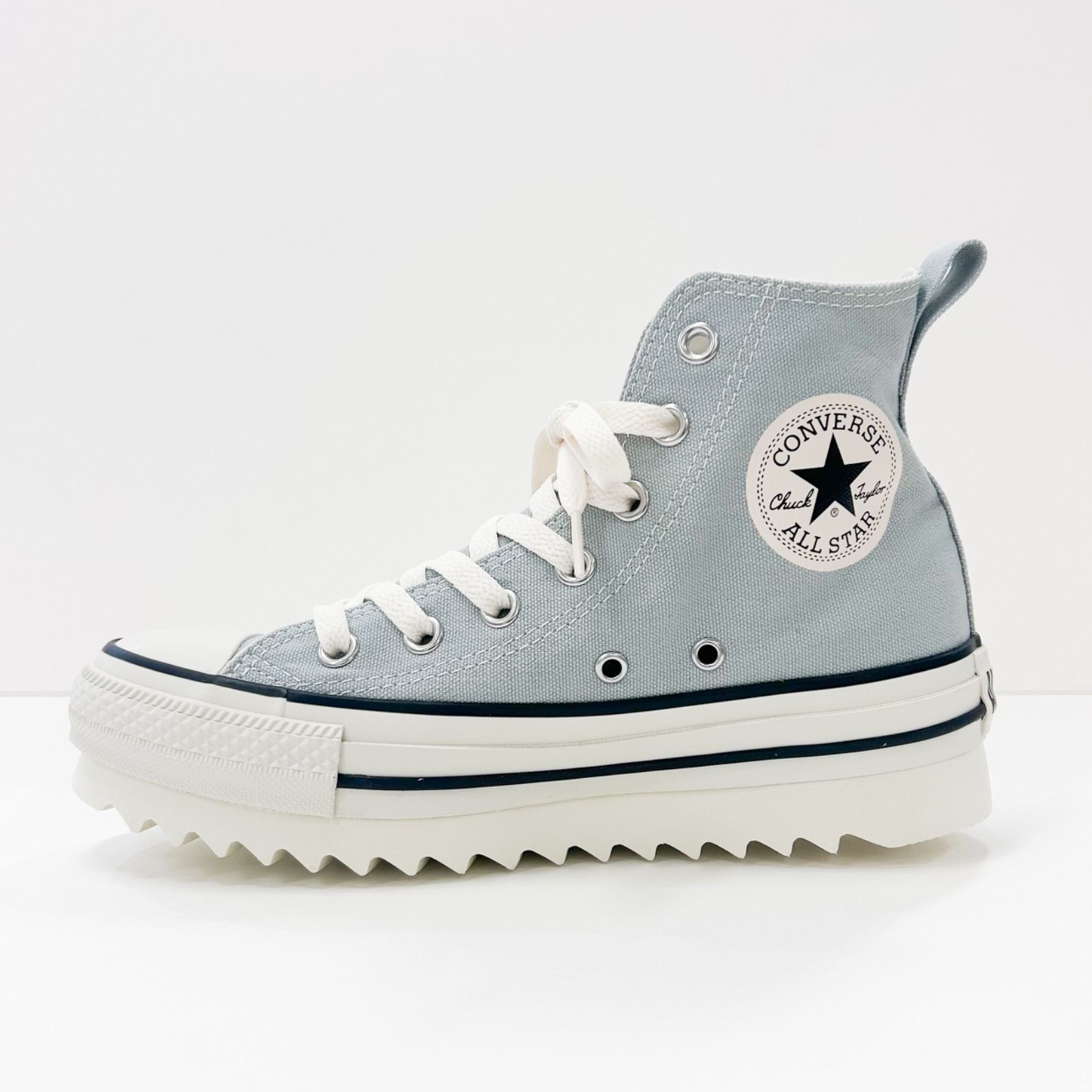 【新品】CONVERSE ALL STAR SHARKSOLE HIオールスターシャークソールハイカットレディース厚底スニーカーアイスグレー