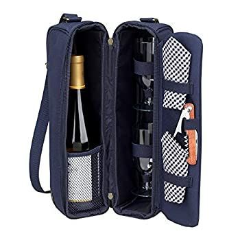 Picnic at Ascot ワインバッグ 断熱素材 グラス ナプキン コルク抜き付 Navy