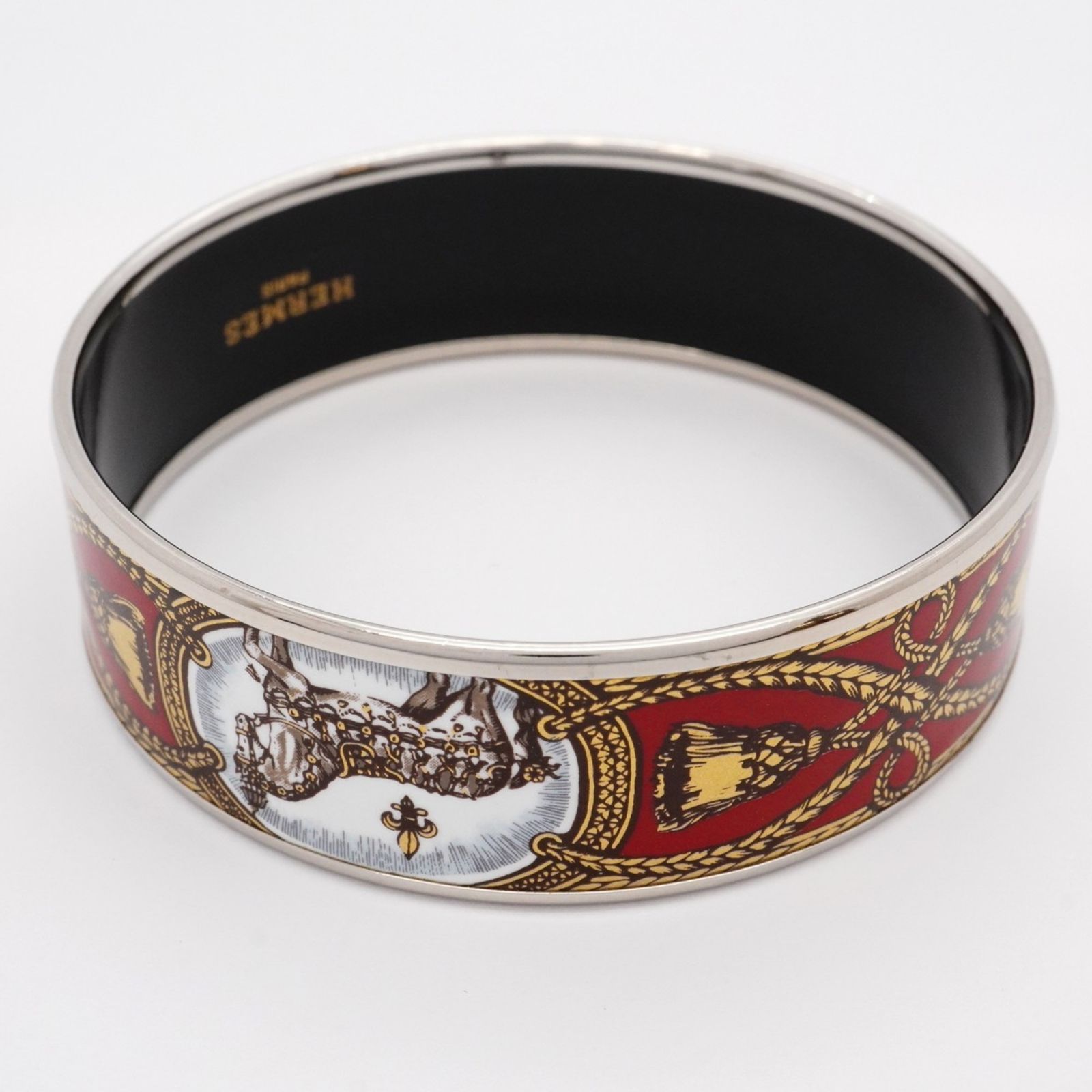 エルメス Hermes エルメス バングル エマイユGM メタル 七宝焼き シルバー マルチ レディース