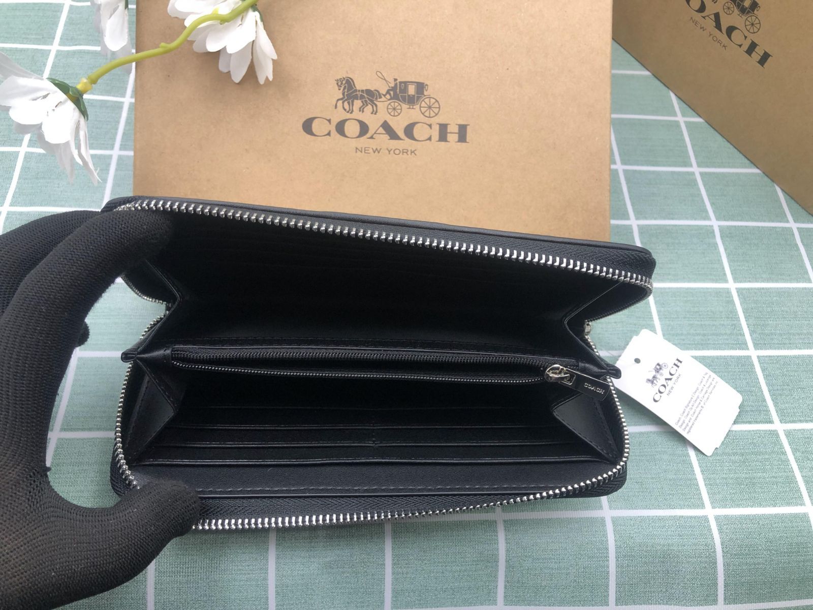 COACH 財布 コーチ 長財布 クーポン配布 激安 ギフト メンズ 