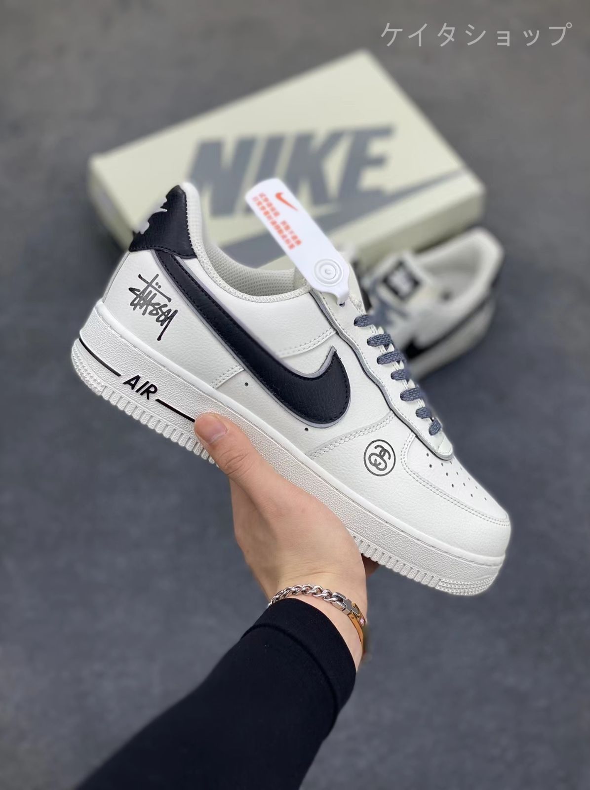 新品ナイキ スニーカー エアフォース stussy nike Air Force 1 Low スニーカー メンズ レディース ローカット 男女兼用