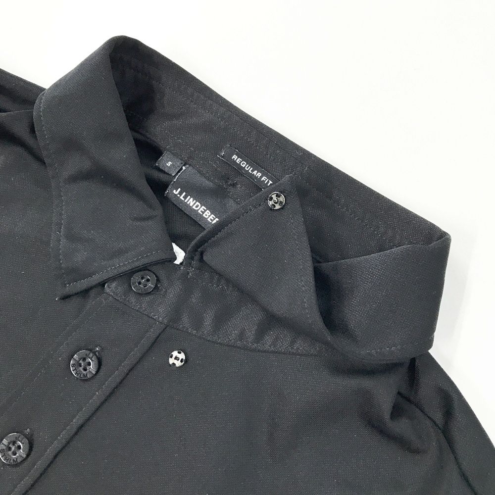 【試着のみ】 J.LINDEBERG 半袖 ポロシャツ 黒 レディース S J.LINDEBERG（J.LINDEBERG）（レディース）ゴルフウェア 吸汗 速