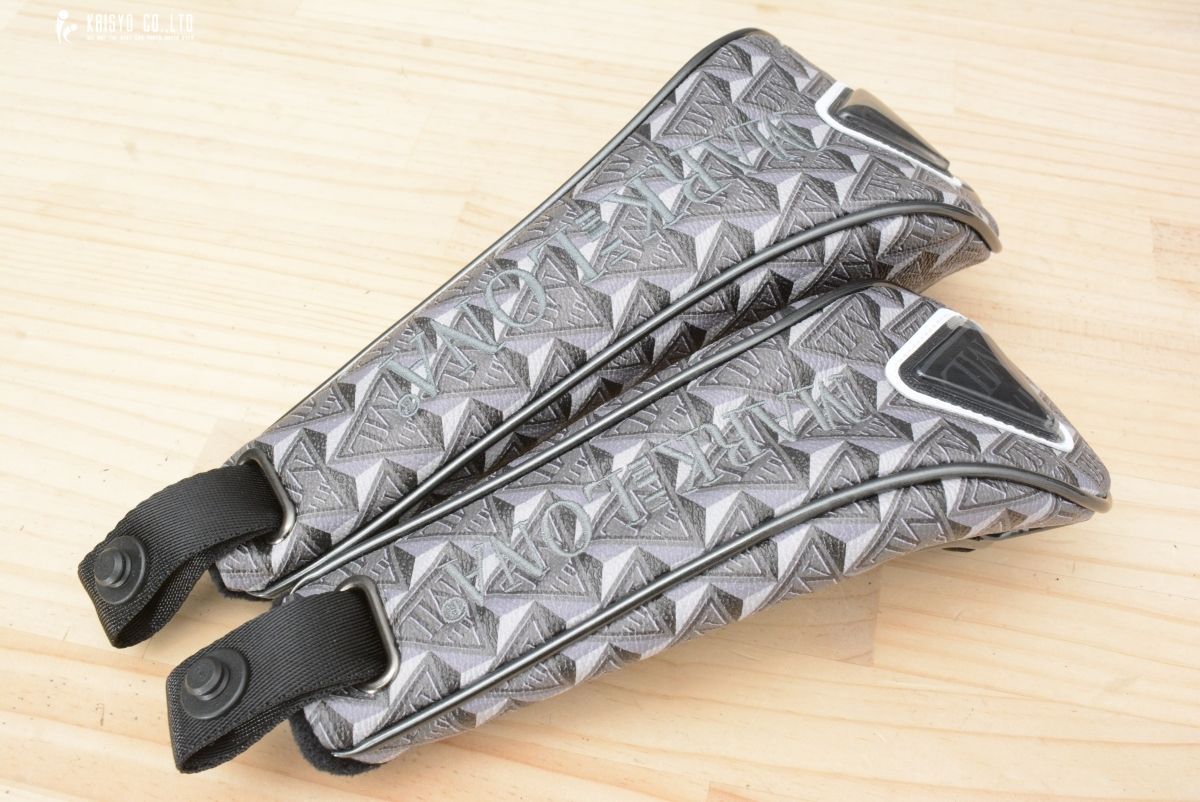 ウッド用ヘッドカバーセット マークアンドロナ MARK-LONA トライアングルロゴ ウッド用 ヘッドカバー 2個セット FW UT グレー