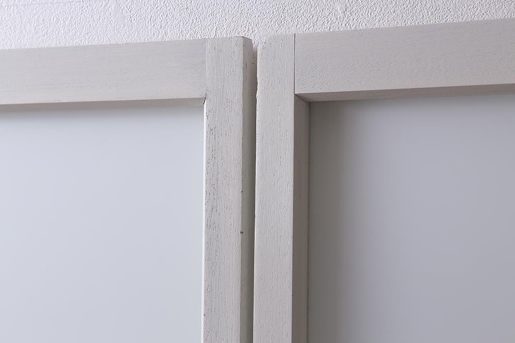 絶対お買い得! ガラス戸2枚セット ダイヤガラス すりガラス レトロ 建具 R-041266 【海外定番】