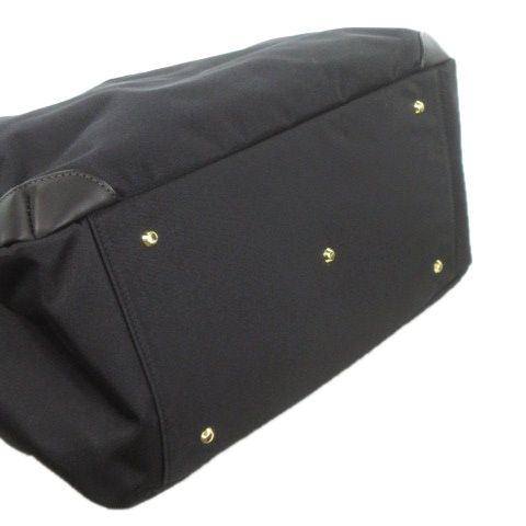 ダックス DAKS ボストンバッグ 2way ショルダーバッグ ナイロン レザー ロゴ ワンポイント ハウスチェック 黒 ブラック /MN17 ■GY18