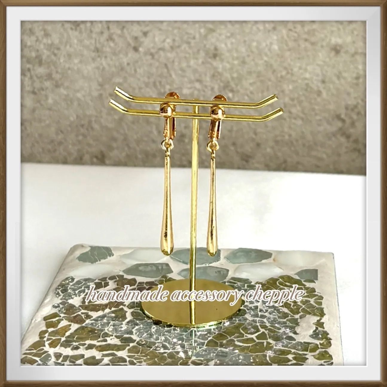 No.1141 スティックイヤリング スティックピアス ハンドメイド 