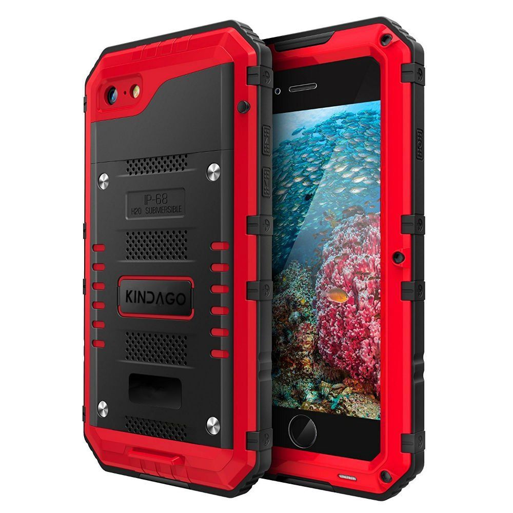 KINDAGO【正規品】iPhone7/iPhone8 防水ケース 防水等級IP68 完全防水 水中撮影 多機能スマホケース 防水、防埃、防塵、耐衝撃カバー 敏感なタッチ 指紋認識可 耐久性が優れるアイフォンケース フ