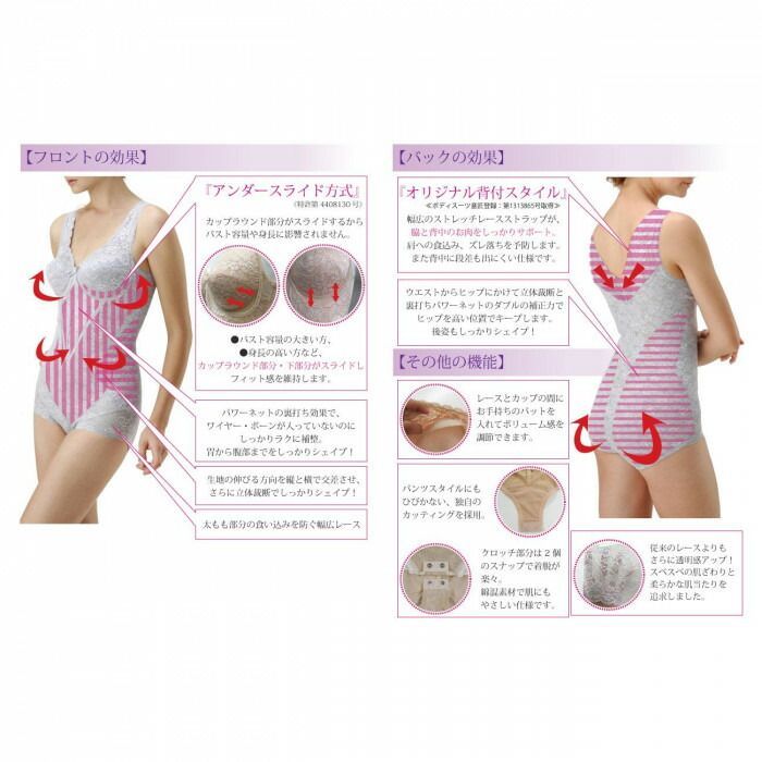 TAMURA Yauco 総レース多機能ボディスーツ TYN90 フラックスベージュ