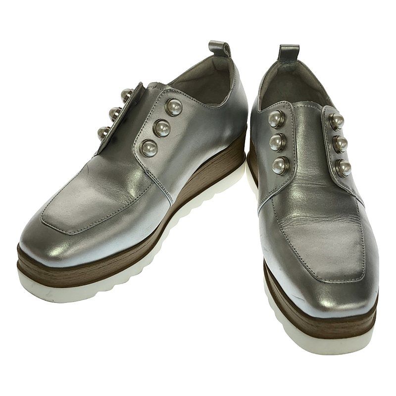 【極美品】STACCATO シルバーメイジーパールプラットフォーム 23 STACCATO(スタッカート)｜メイジーパールプラットフォーム