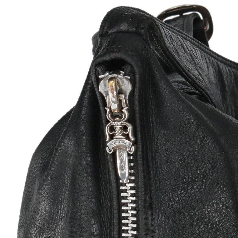 クロムハーツ LELO SM/レロ クロスパッチ付きレザーショルダーバッグ