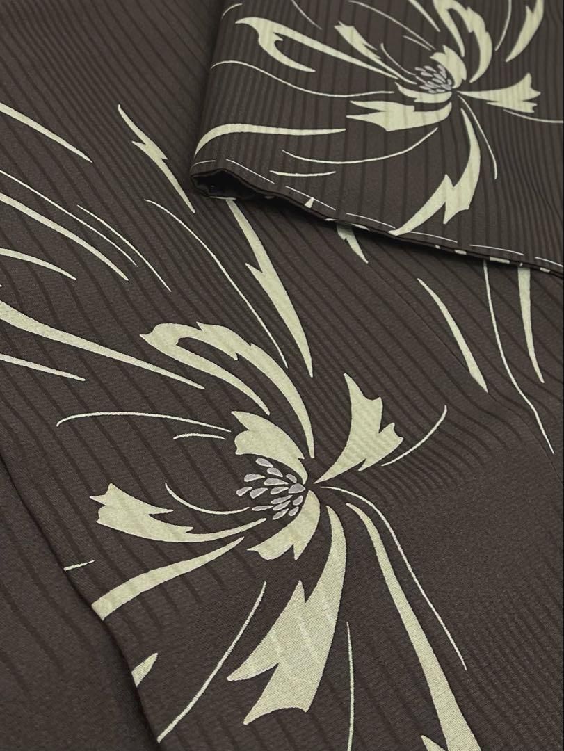 假屋崎省吾 京友禅 道行コート 紋意匠 洋花 正絹 躾糸付 ガード加工