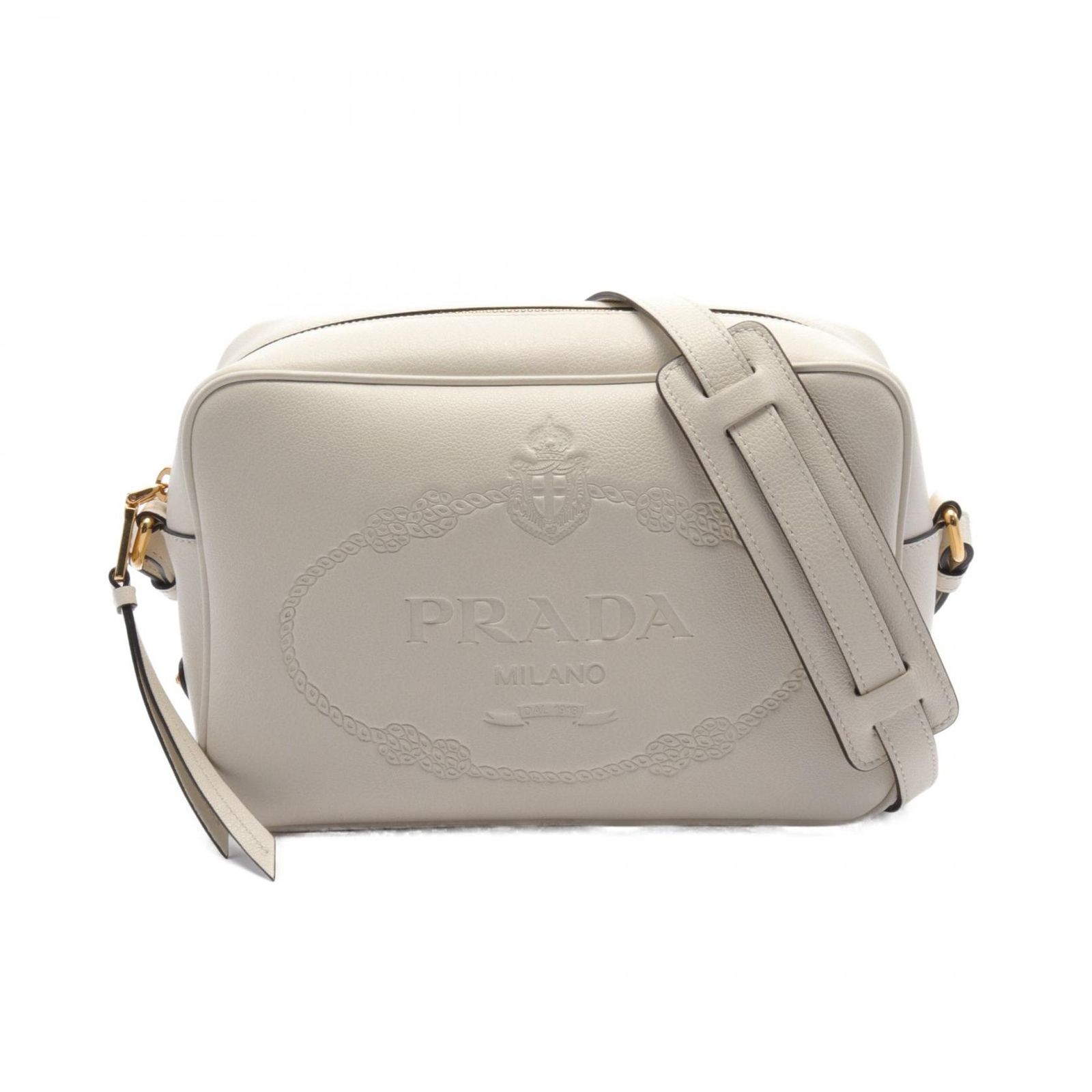 プラダ PRADA ショルダーバッグ GLACE CALF 1BH089 ホワイト レザー 