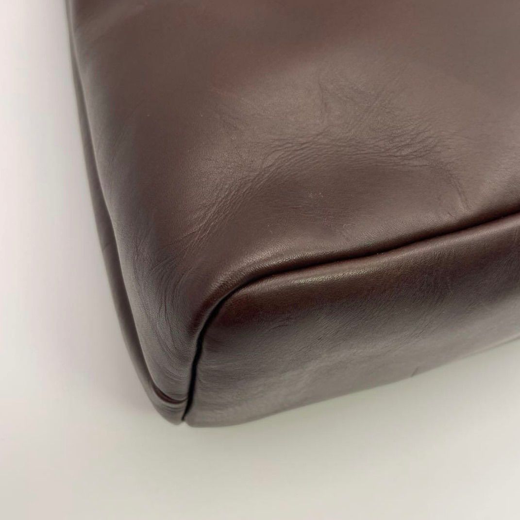 SOMES 本革ブラウントートバッグ A4収納可 DECORATOM_COM_BR