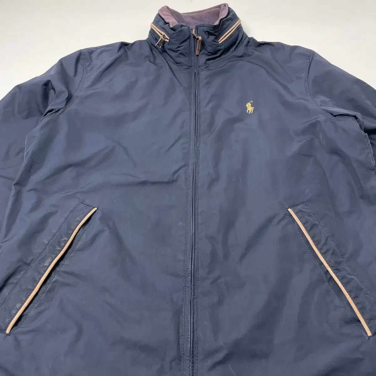 新品、未使用タグ付き！ラルフローレン ライトブルー ジップアップジャケットXS NWT Polo Ralph Lauren Womens Jacket Multicolor XS Poplin