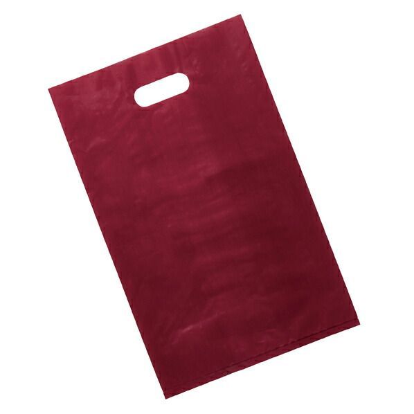 【まとめ買い10個セット品】ポリ袋ハード型 エンジ 25×40cm 100枚  61-782-26-1 【 ラッピング用品 レジ袋・ポリ袋 スクエアバッグ（無地） ポリ袋ハード型 カラー エンジ 】