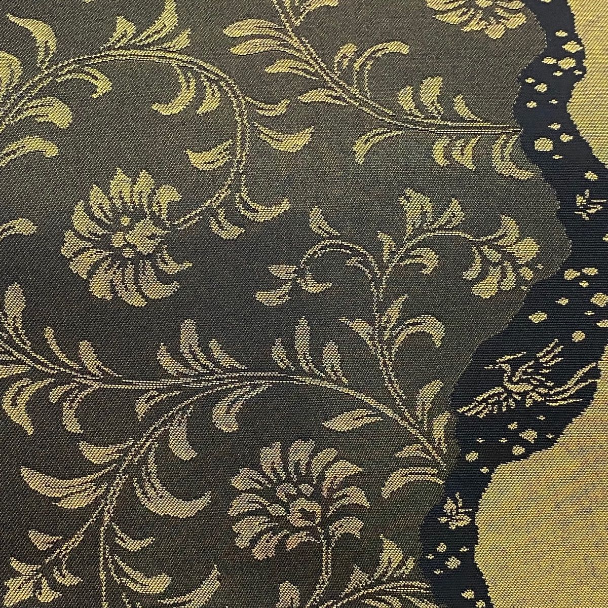 正絹袋帯向かい鳥花唐草 袋帯 美品 秀品 鳥 草花 箔 黄土色 六通 正絹 【中古】 - メルカリ