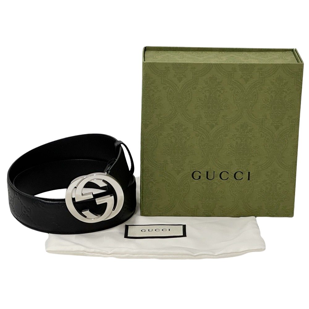 グッチ GUCCI ベルト メンズ ブランド インターロッキング シマ レザー