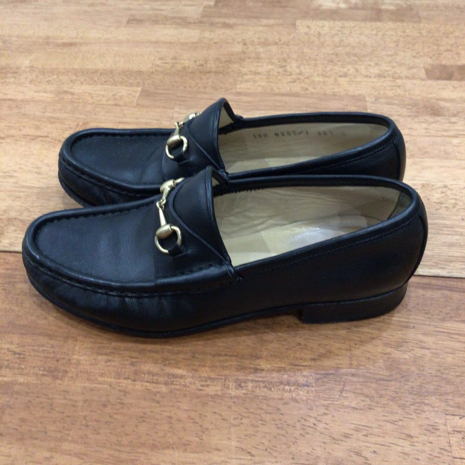 グッチ　ホースビット　ローファー　42サイズ　黒 GUCCI グッチ ジャッキー ホースビット レザー ローファー