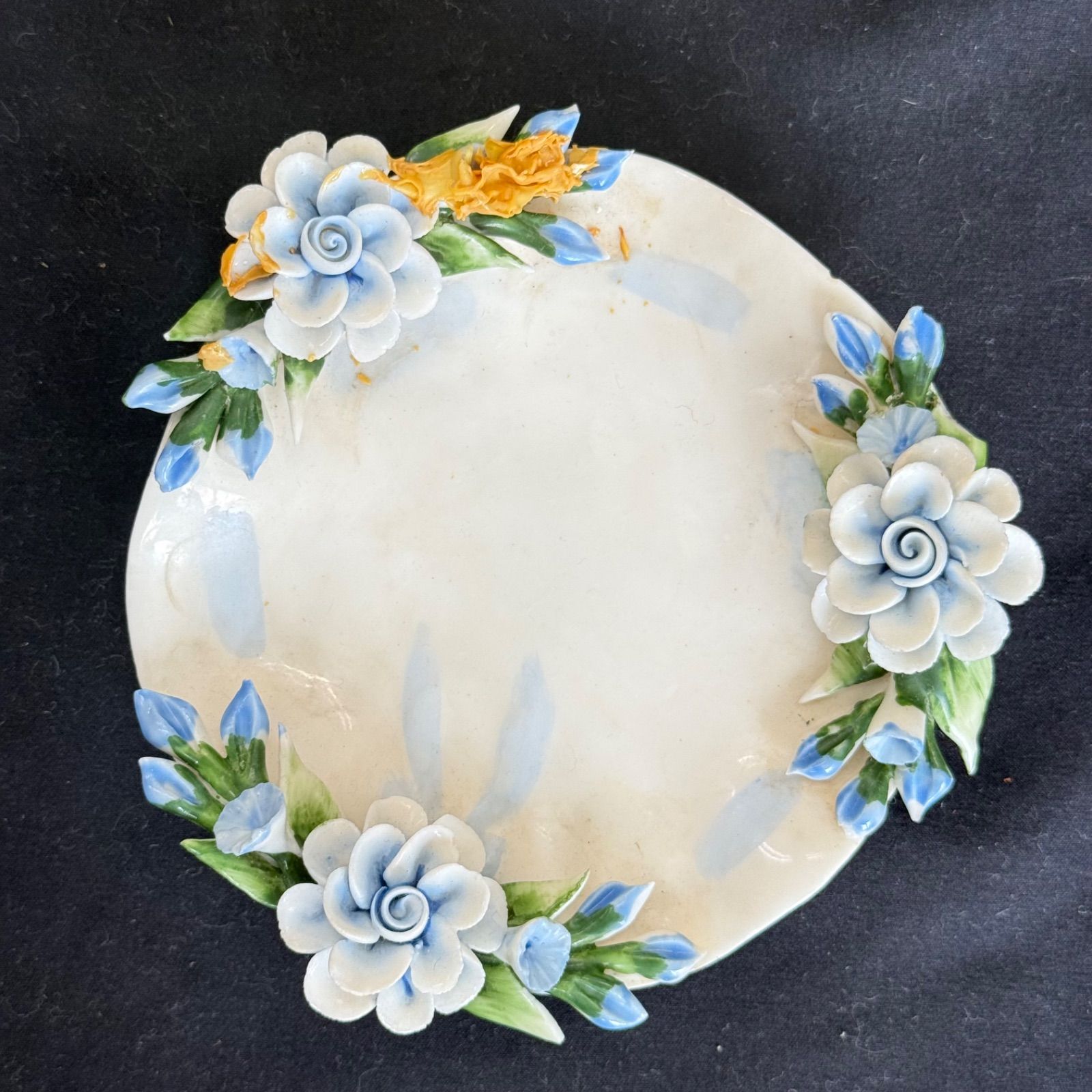 カポディモンテ CAPODIMONTE フラワーバスケット 花かご 陶器