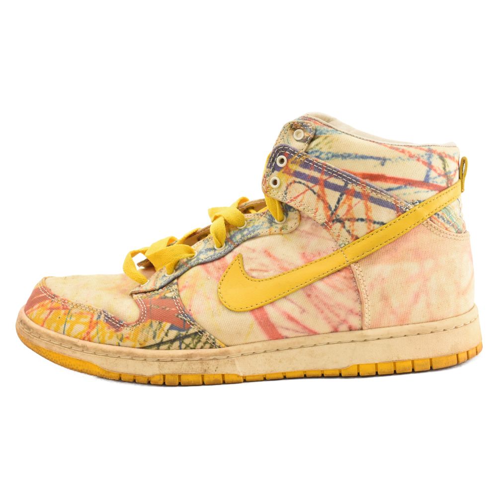 NIKE (ナイキ) 【観賞用2008年製】 DUNK HIGH ダンク プレミアム バックトゥスクール ハイカットスニーカー マルチカラー US11.5/29.5cm 316923-171