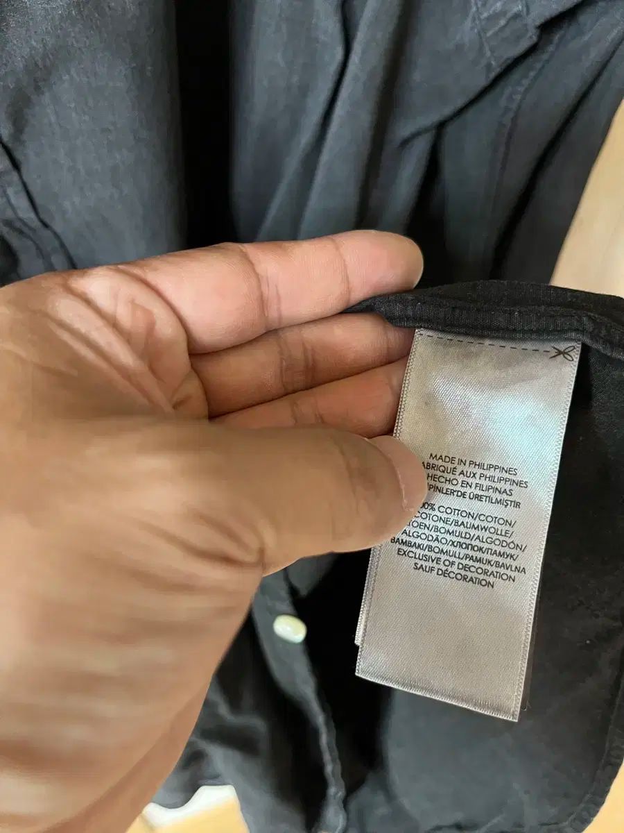 Ralph Lauren ラルフローレン 黒 シャツ コットン L