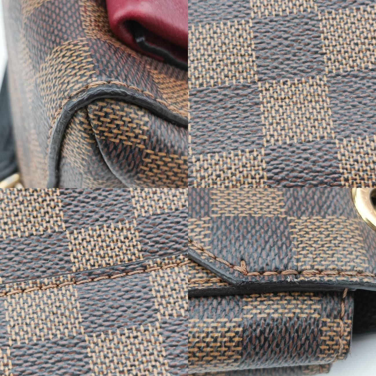 VuittonヴァヴァンPMエベーヌ×ボルドーモノグラムキャンバス×カーフレザーN40109FN4270