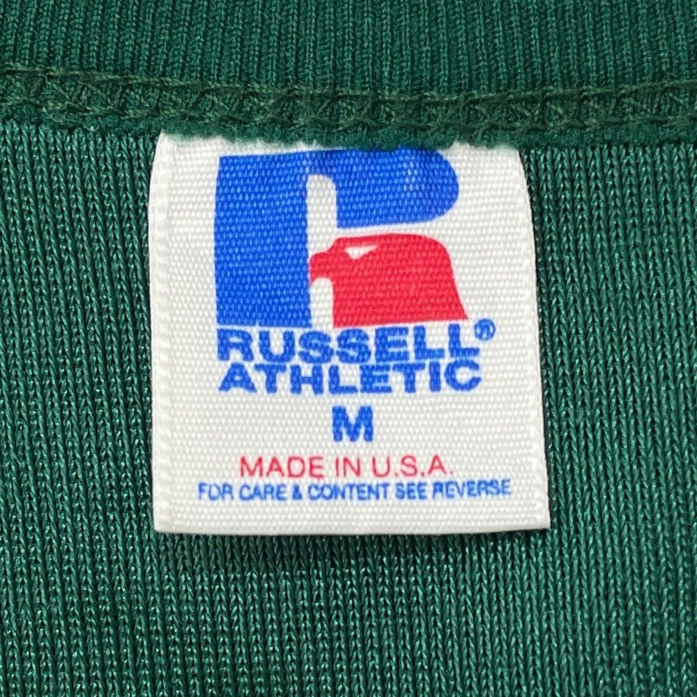 ラッセル アスレティック RUSSELL ATHLETIC メッシュ フットボールジャージ 半袖 プリント サイズ：M グリーン×ホワイト×ブラック MADE IN U.S.A