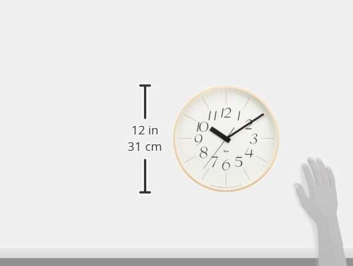 レムノス 掛け時計 アナログ 電波時計 天然色木地 リキクロック RIKI CLOCK RC WR08-26 Lemnos ベージュ 直径 30.5㎝