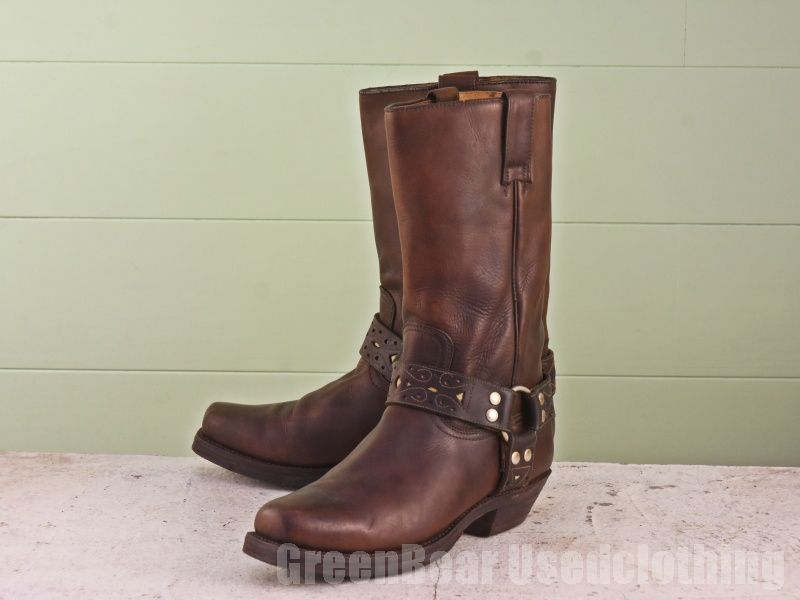 B763 スペイン製 SENDRA リングブーツ 茶 ブラウン メンズ 43 26.5cm